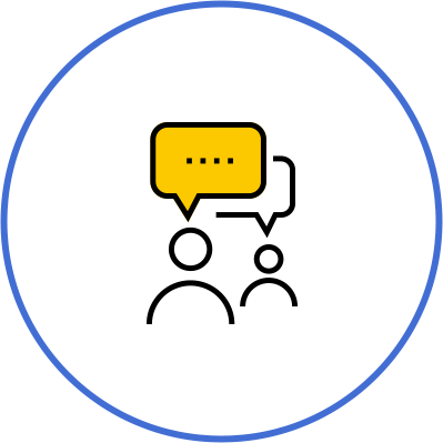 面接をしているアイコン