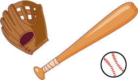 野球に必要な道具のイラスト